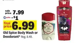 Meijer Old Spice Body Wash or Deodorant offer