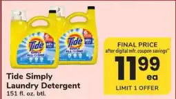 Safeway Tide Simply Laundry Detergent offer