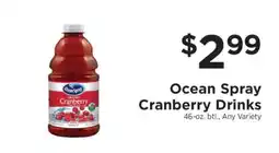 ShopRite Ocean Spray Cranberry Drinks offer