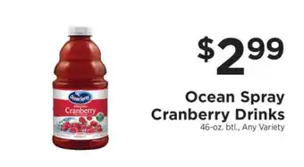 ShopRite Ocean Spray Cranberry Drinks offer