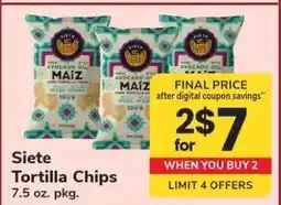 Safeway Siete Tortilla Chips offer