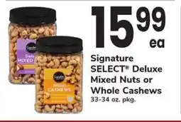 Safeway Signature SELECT Deluxe Mixed Nuts or Whole Cashews offer