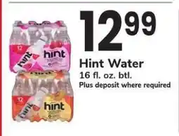 Safeway HINT Water offer