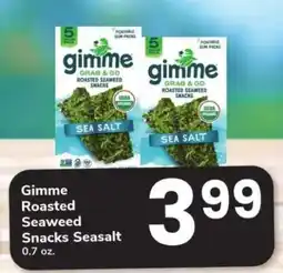 Safeway Gimme Roasted Seaweed Snacks Seasalt offer