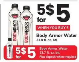 Safeway BODY ARMOR Water offer