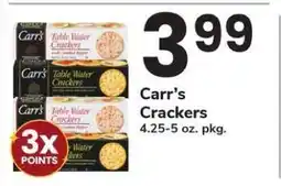 Safeway Carr's Crackers offer
