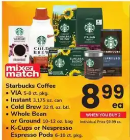 Safeway Starbucks Coffee offer