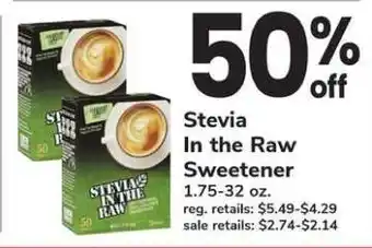 Safeway Stevia In the Raw Sweetener offer