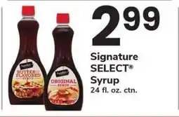 Safeway Signature Select Syrup offer