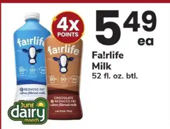 Safeway Fairlife Milk offer