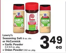 Safeway Lawry's Seasoning Salt or McCormick offer