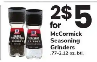 Safeway McCormick Seasoning Grinders offer