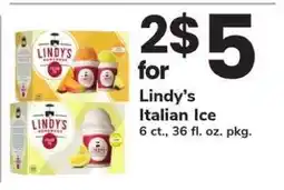 Safeway Lindy's Italian Ice offer