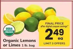 Safeway Organic Lemons or Limes offer