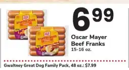 Safeway Oscar Mayer Beef Franks offer