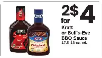 Safeway Kraft or Bull's-Eye BBQ Sauce offer