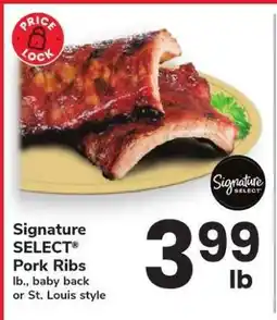 Safeway Signature SELECT Pork Ribs offer