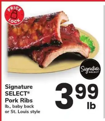 Safeway Signature SELECT Pork Ribs offer