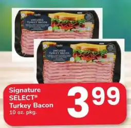 Safeway Signature SELECT Turkey Bacon offer