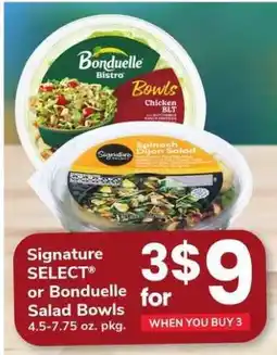 Safeway Signature SELECT or Bonduelle Salad Bowls offer