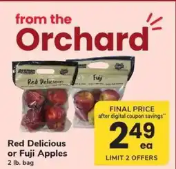 Safeway Red Delicious or Fuji Apples offer