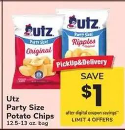 Safeway Utz Party Size Potato Chips offer