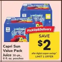 Safeway Capri Sun Value Pack Juice offer
