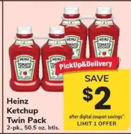 Safeway Heinz Ketchup Twin Pack offer