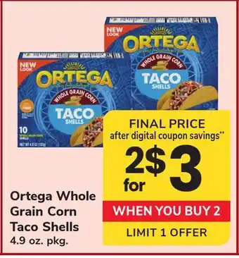 ACME Ortega Whole Grain Corn Taco Shells offer