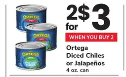 ACME Ortega Diced Chiles or Jalapeños offer