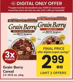 ACME Grain Berry Cereal offer