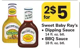 ACME Sweet Baby Ray's Dipping Sauce 14 fl. oz. btl., BBQ Sauce 18 fl. oz. btl offer