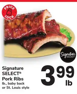 ACME Signature SELECT Pork Ribs lb., baby back or St. Louis style offer