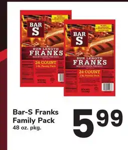 ACME Bar-S Franks Family Pack offer