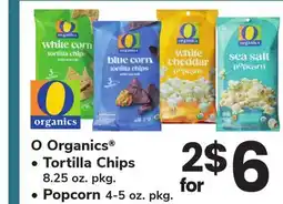 ACME O Organics Tortilla Chips 8.25 oz. pkg. Popcorn 4-5 oz. pkg offer