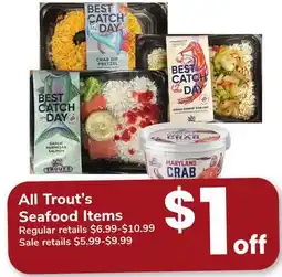 ACME All Trout's Seafood Items offer