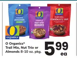 ACME O Organics Trail Mix, Nut Trio or Almonds offer