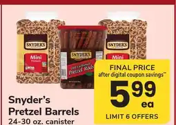 ACME Snyder's Pretzel Barrels offer