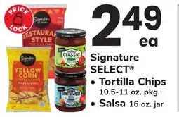 ACME Signature SELECT Tortilla Chips 10.5-11 oz. pkg., Salsa 16 oz. jar offer
