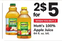 ACME Mott's 100% Apple Juice offer