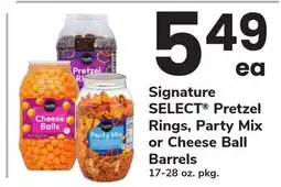 ACME Signature SELECT Pretzel Rings, Party Mix or Cheese Ball Barrels offer
