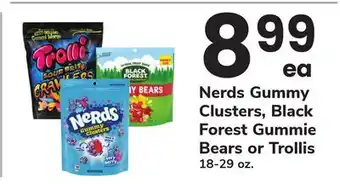 ACME Nerds Gummy Clusters, Black Forest Gummie Bears or Trollis offer