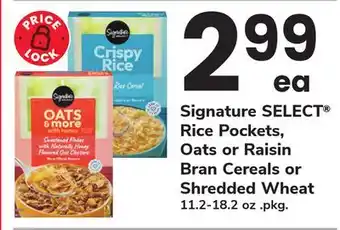 ACME Signature SELECT Rice Pockets, Oats or Raisin Bran Cereals or Shredded Wheat offer