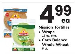 ACME Mission Tortillas Wraps 15 oz. pkg., Carb Balance Whole Wheat 6 ct offer