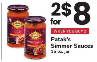 ACME Patak's Simmer Sauces offer