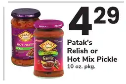 ACME Patak's Relish or Hot Mix Pickle offer