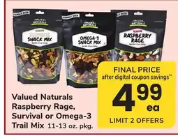 ACME Valued Naturals Raspberry Rage, Survival or Omega-3 Trail Mix offer