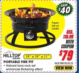 Big 5 HILLTOP GEAR PORTABLE FIRE PIT offer