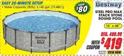 Big 5 Bestway Steel Pro MAX 16' x 48 Round Above Ground Pool Set offer