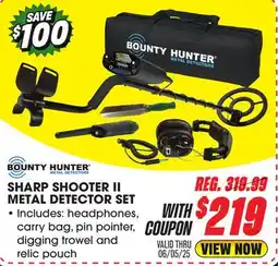 Big 5 BOUNTY HUNTER SHARP SHOOTER II METAL DETECTOR SET offer